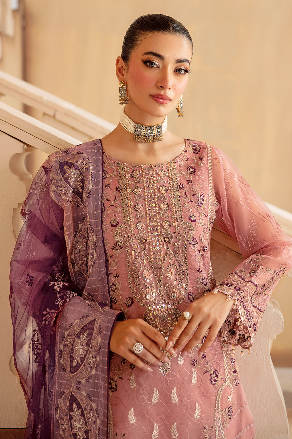 Ramsha | Minhal Organza Collection |  M-1210