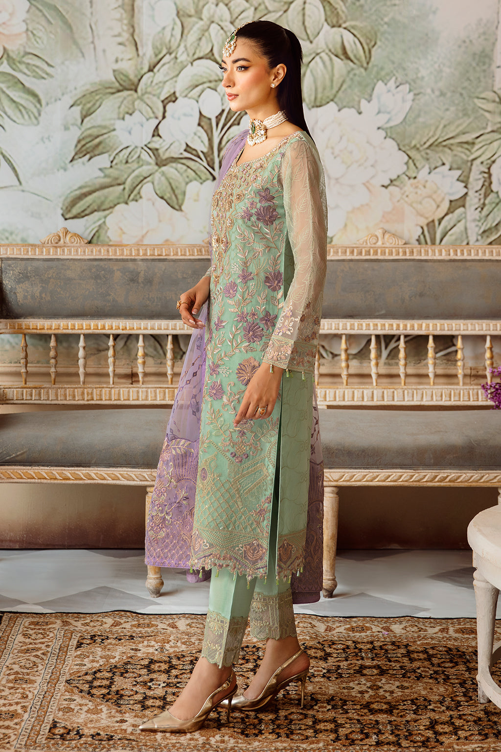 Ramsha | Minhal Organza Collection |  M-1204