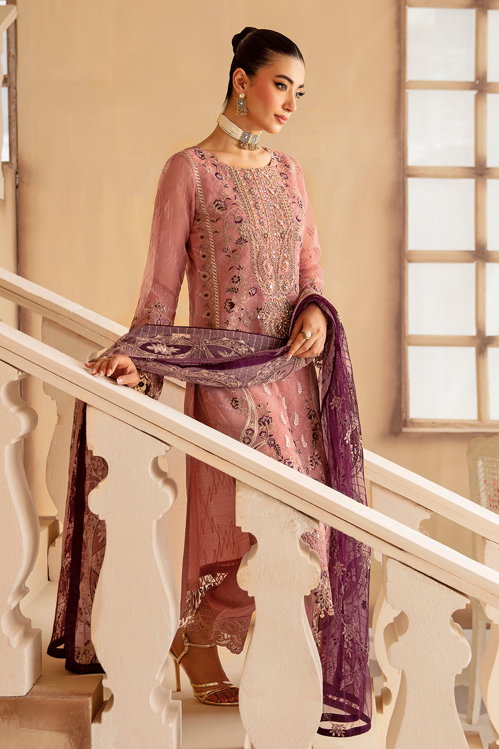 Ramsha | Minhal Organza Collection |  M-1210