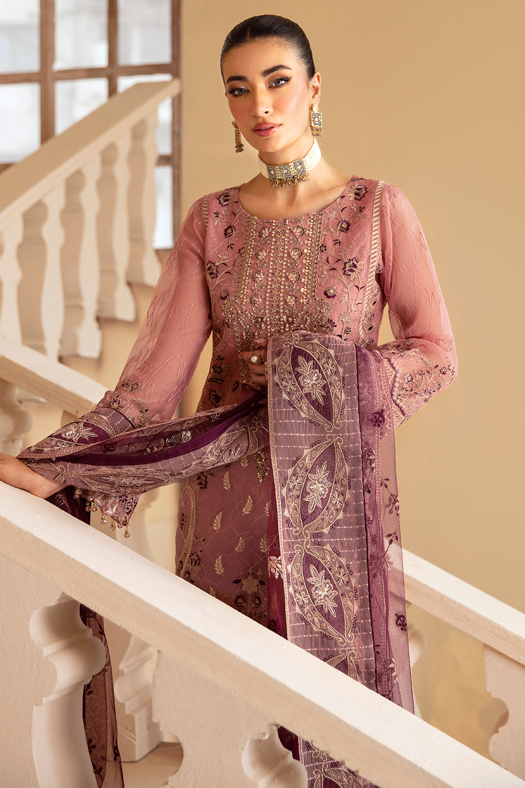 Ramsha | Minhal Organza Collection |  M-1210