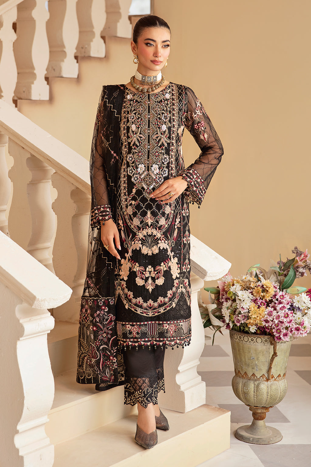 Ramsha | Minhal Organza Collection | M-1205