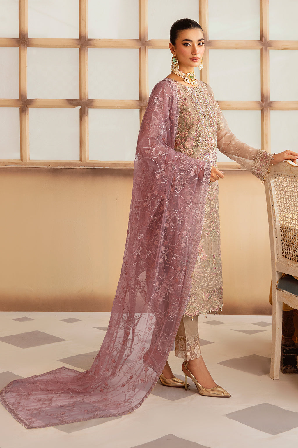 Ramsha | Minhal Organza Collection |  M-1206