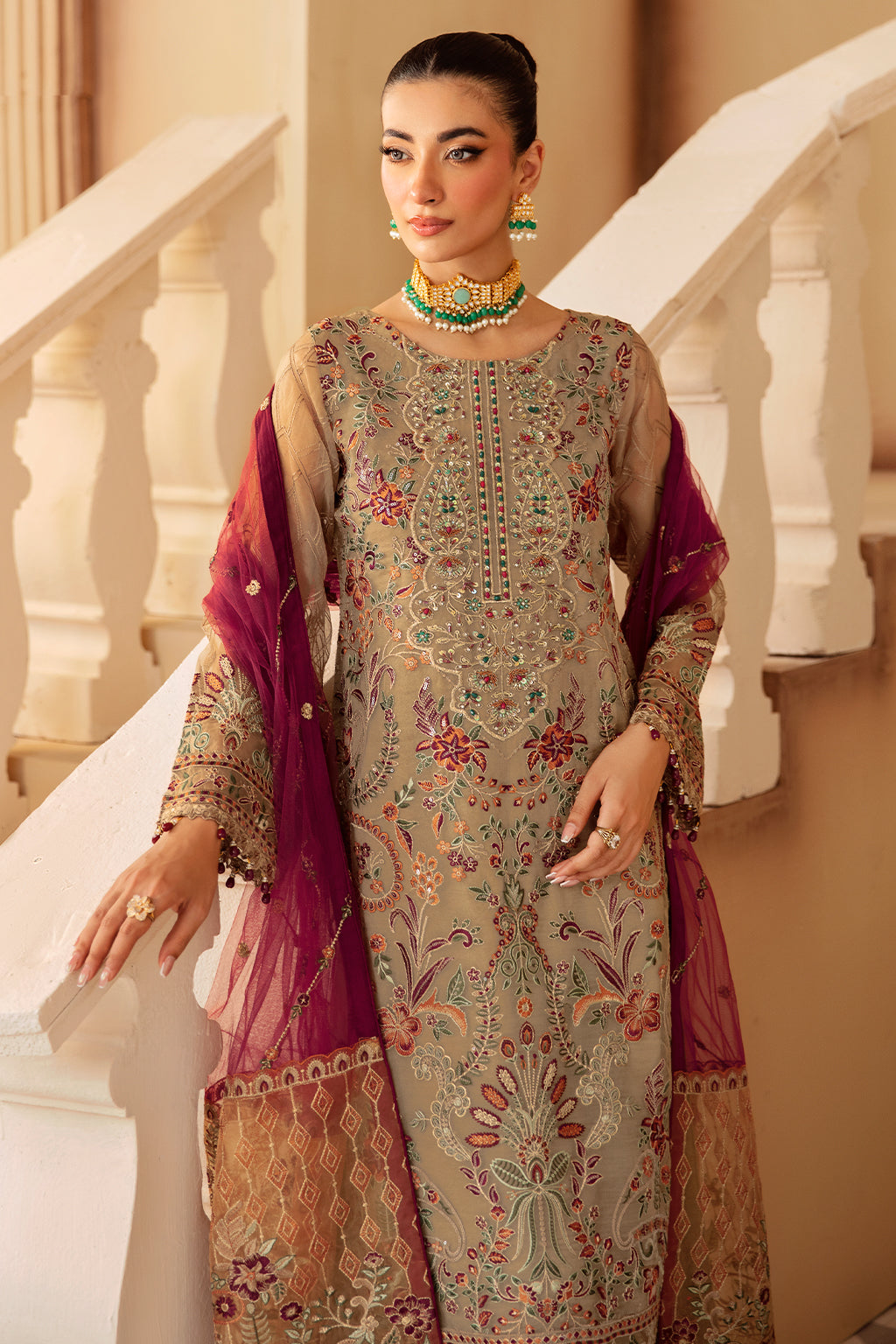 Ramsha | Minhal Organza Collection | M-1208