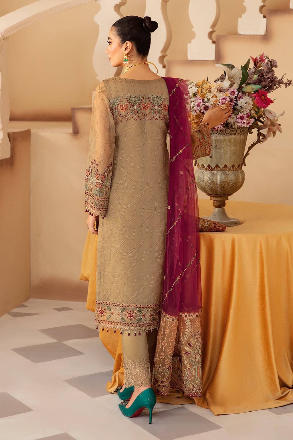 Ramsha | Minhal Organza Collection | M-1208