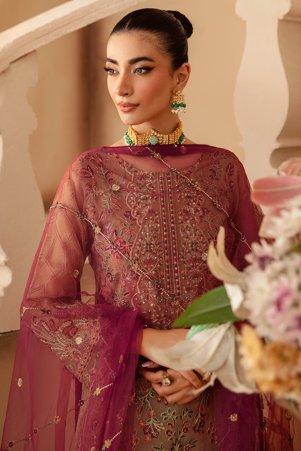 Ramsha | Minhal Organza Collection | M-1208
