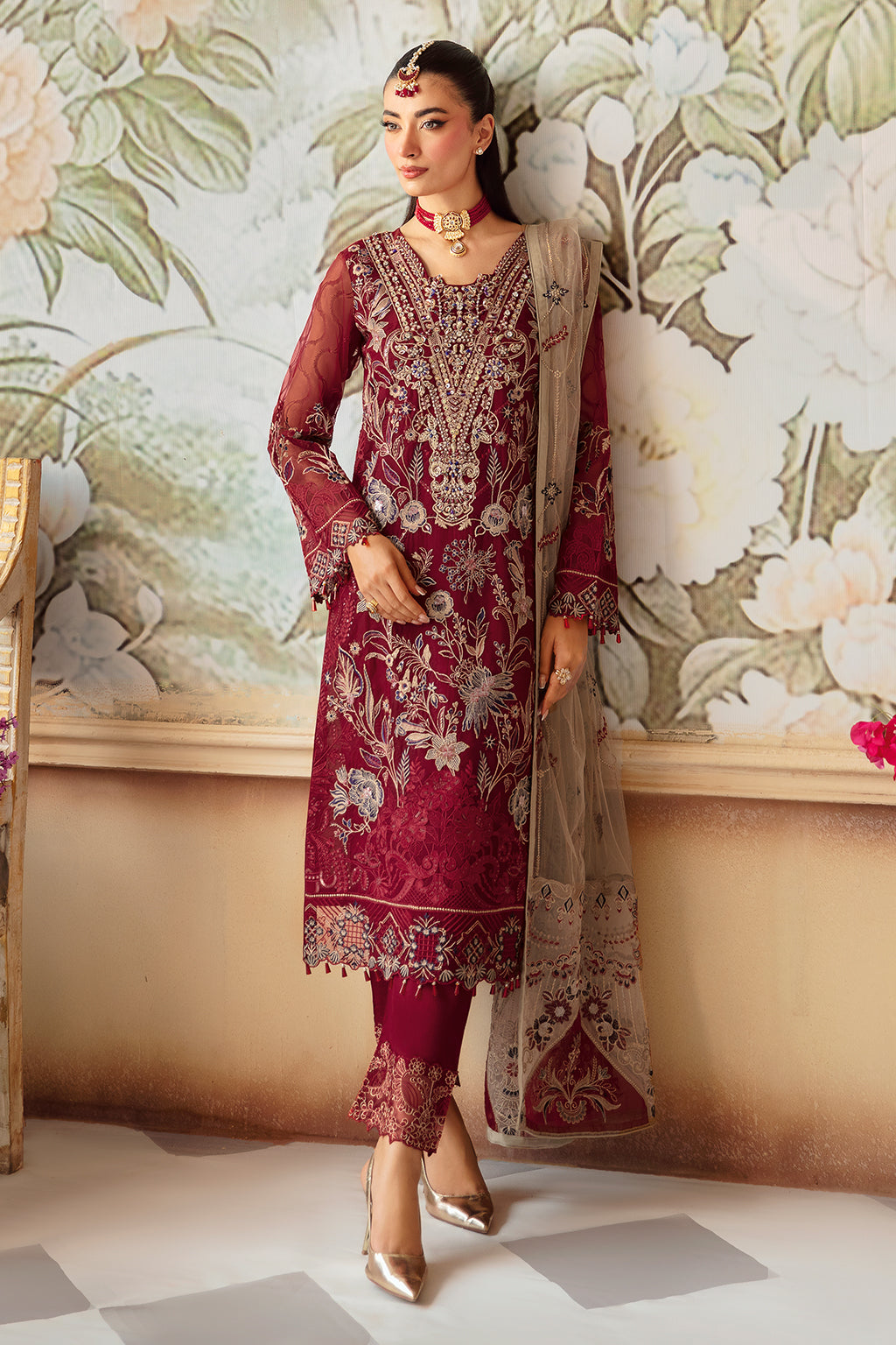 Ramsha | Minhal Organza Collection | M-1201
