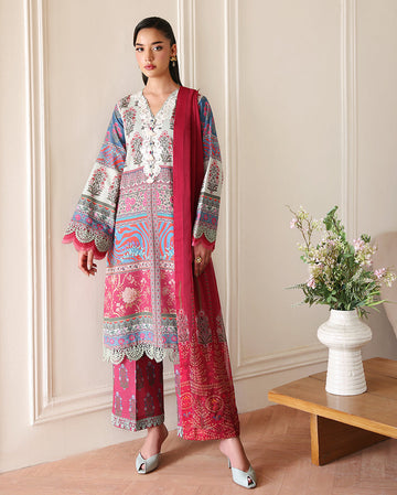 Roheenaz | Eclat Garden Printed Lawn | Rosette Dream