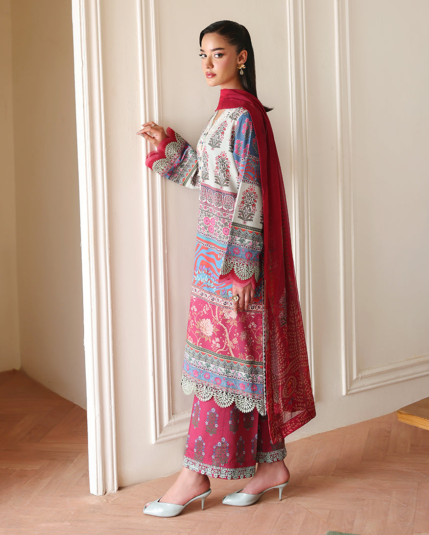 Roheenaz | Eclat Garden Printed Lawn | Rosette Dream
