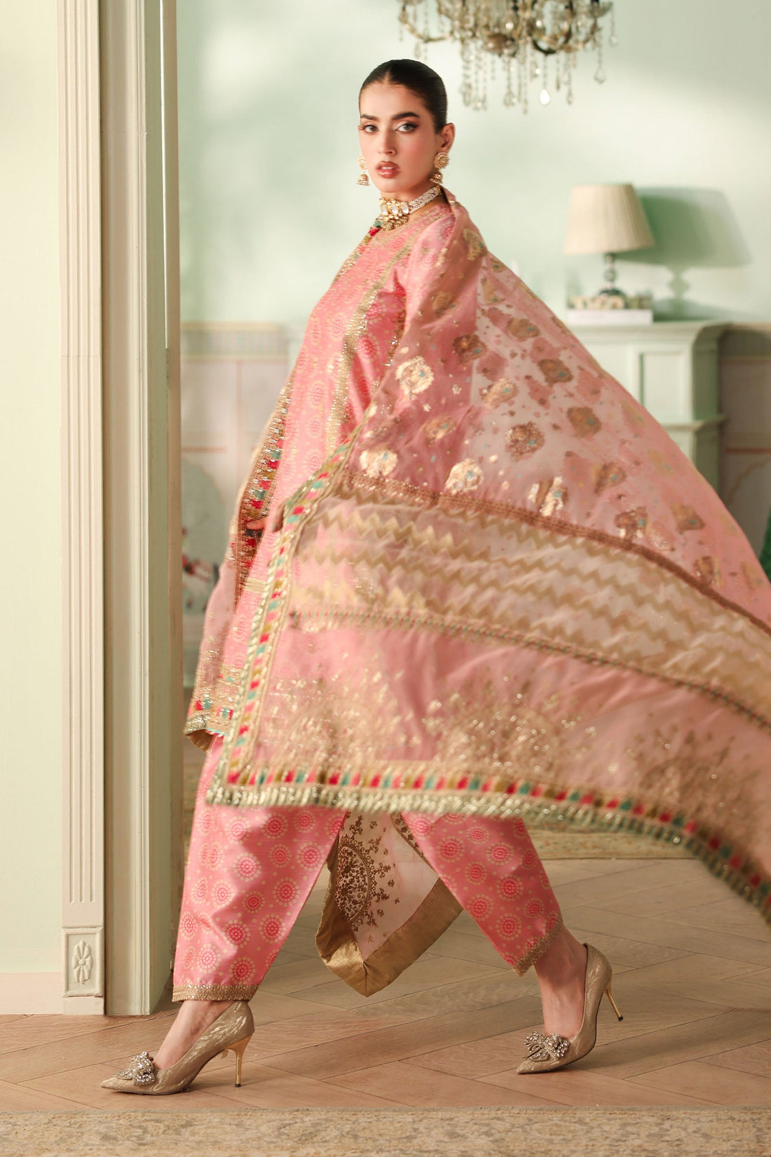 Maria B | Pre Fall Dresses | 3 Piece Embroidered Raw Silk Suit JJ