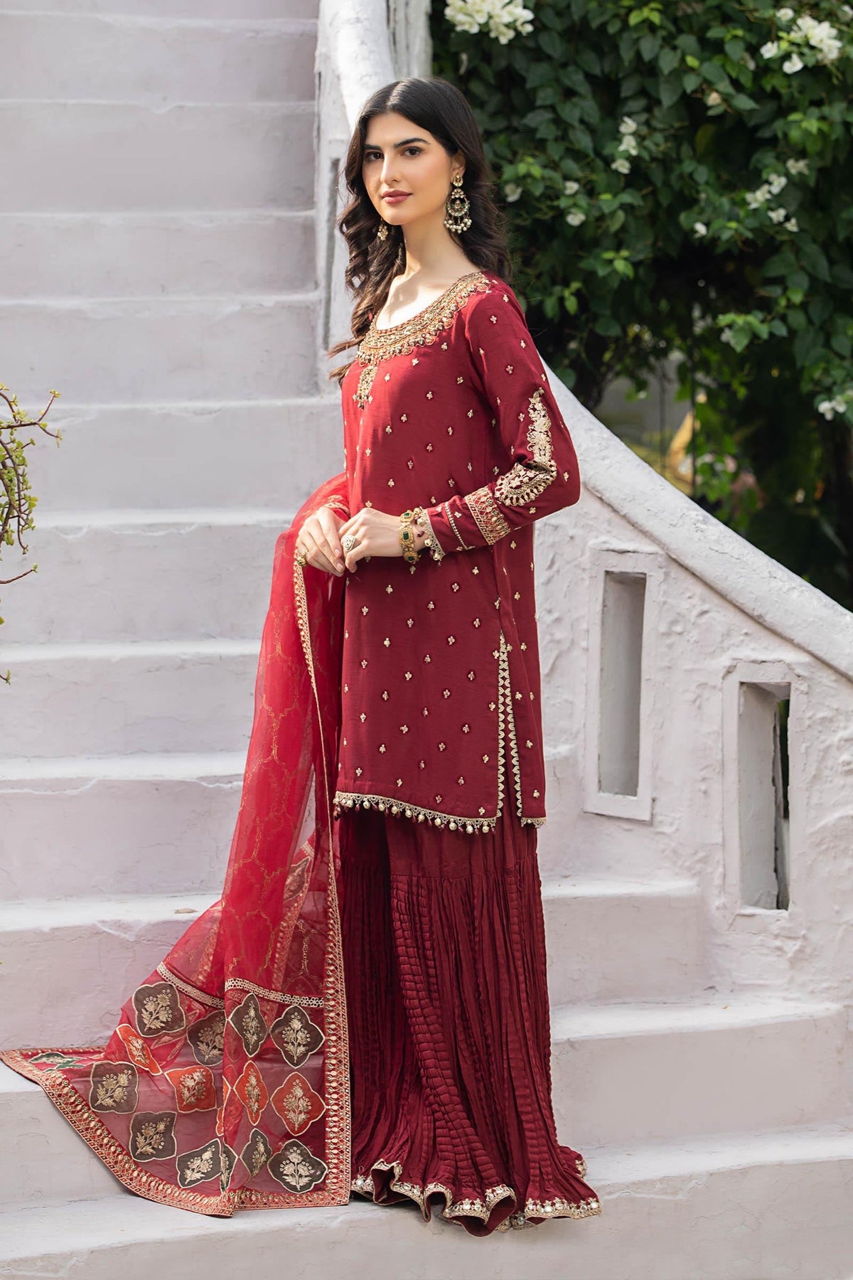 Maria B | Luxury Formals | SF-EA23-18R1-Maroon