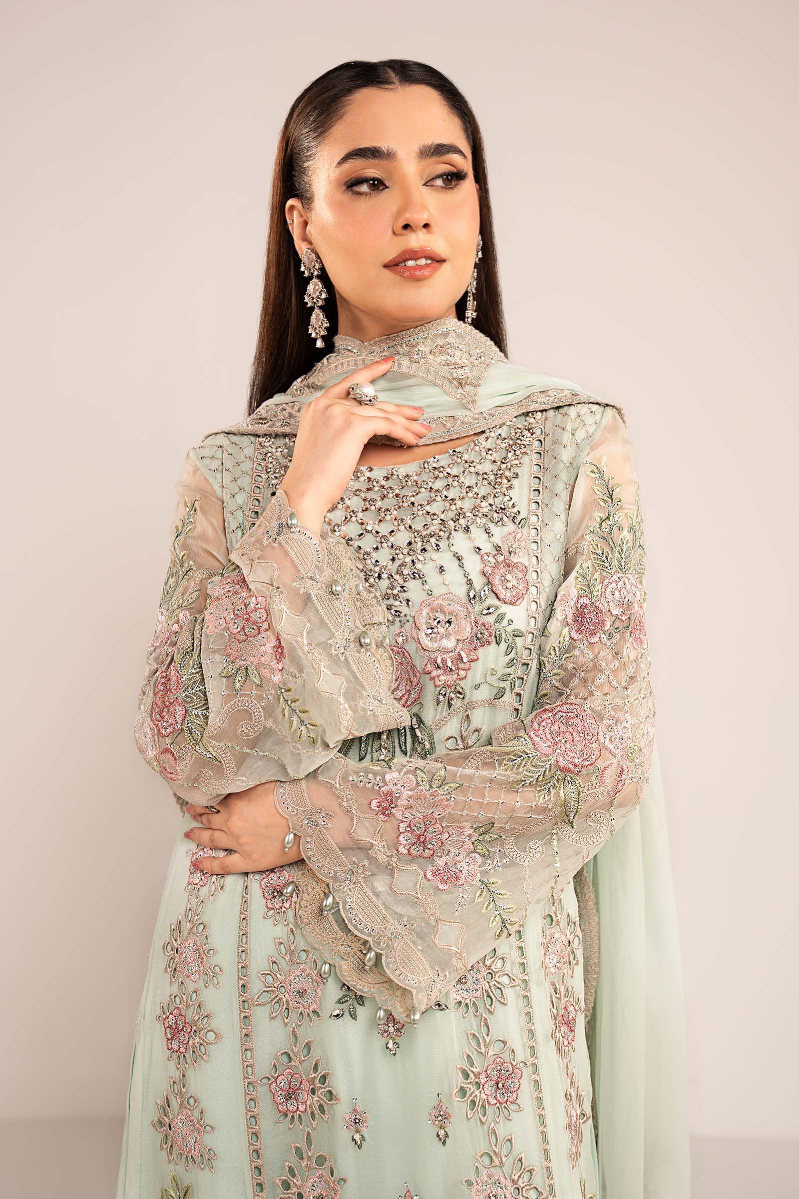 Maria  B | luxury formals | SF-EF26-01-Sea Green