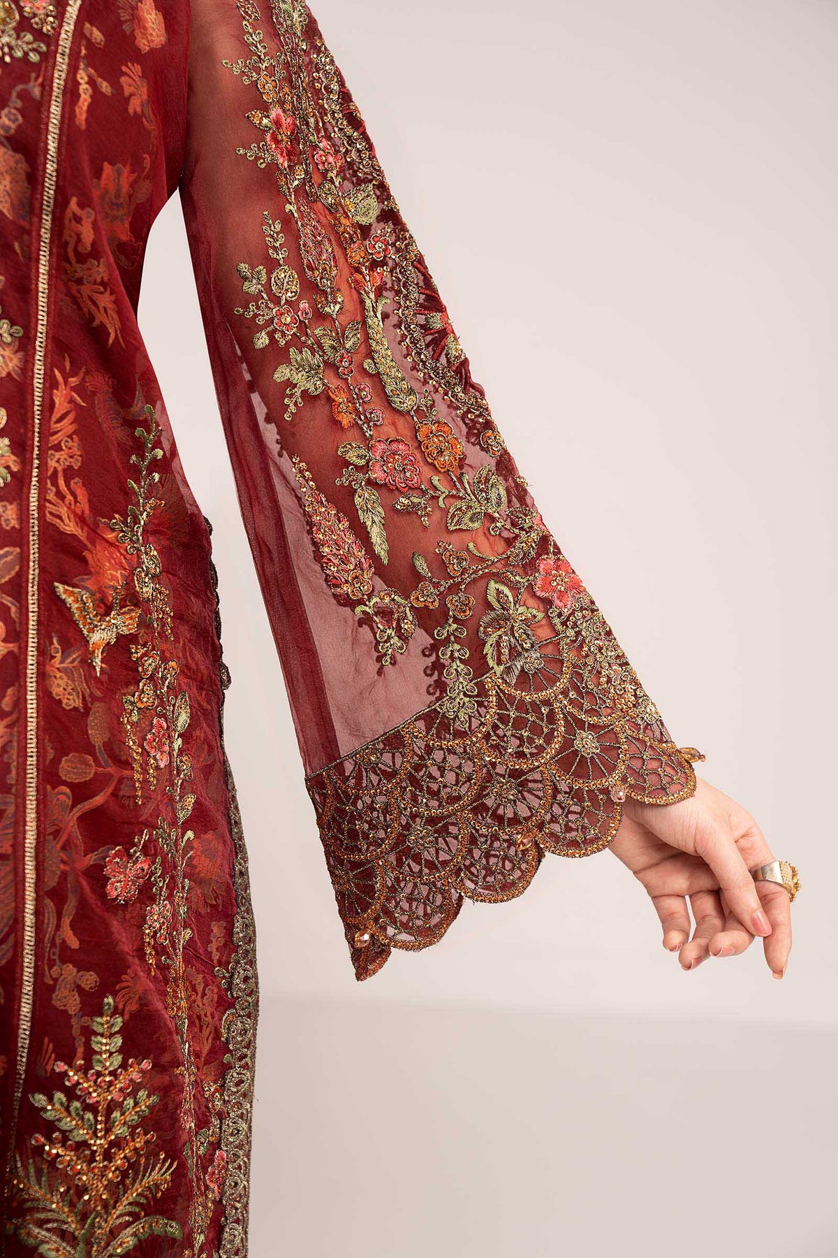 Maria B | Luxury Formals | SF-EF26-02-Maroon
