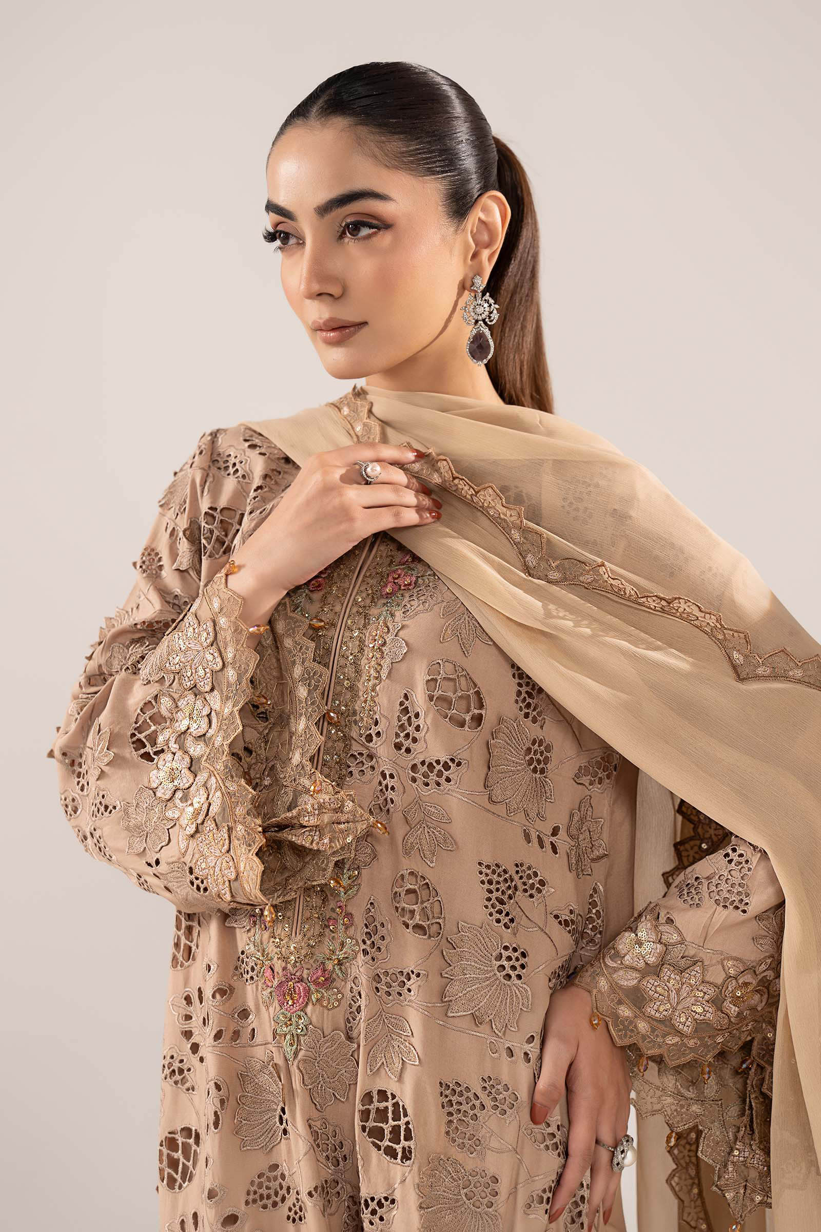Maria B | Luxury Formals | SF-EF26-16-BEIGE