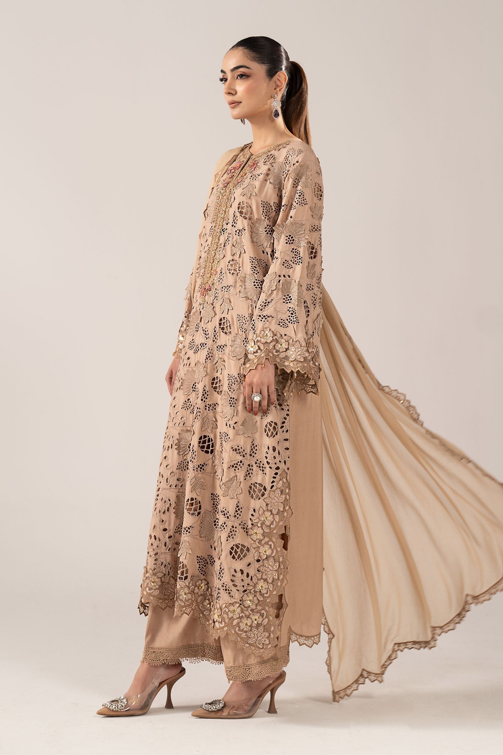 Maria B | Luxury Formals | SF-EF26-16-BEIGE