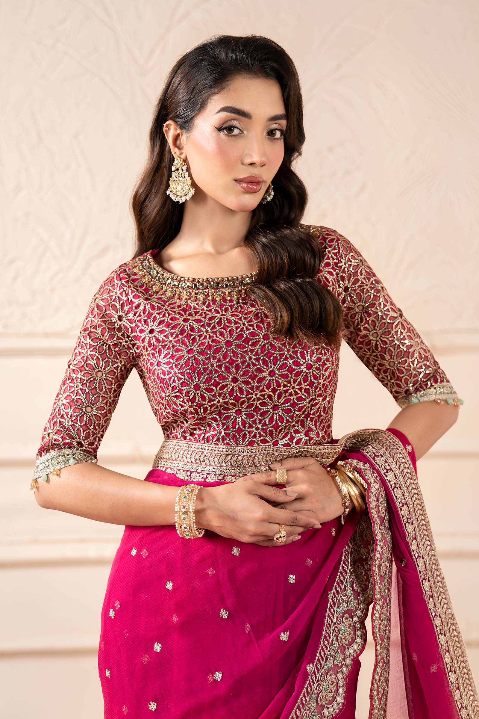 Maria B | Pre Fall Dresses | Embroidered Chiffon Saree ZW