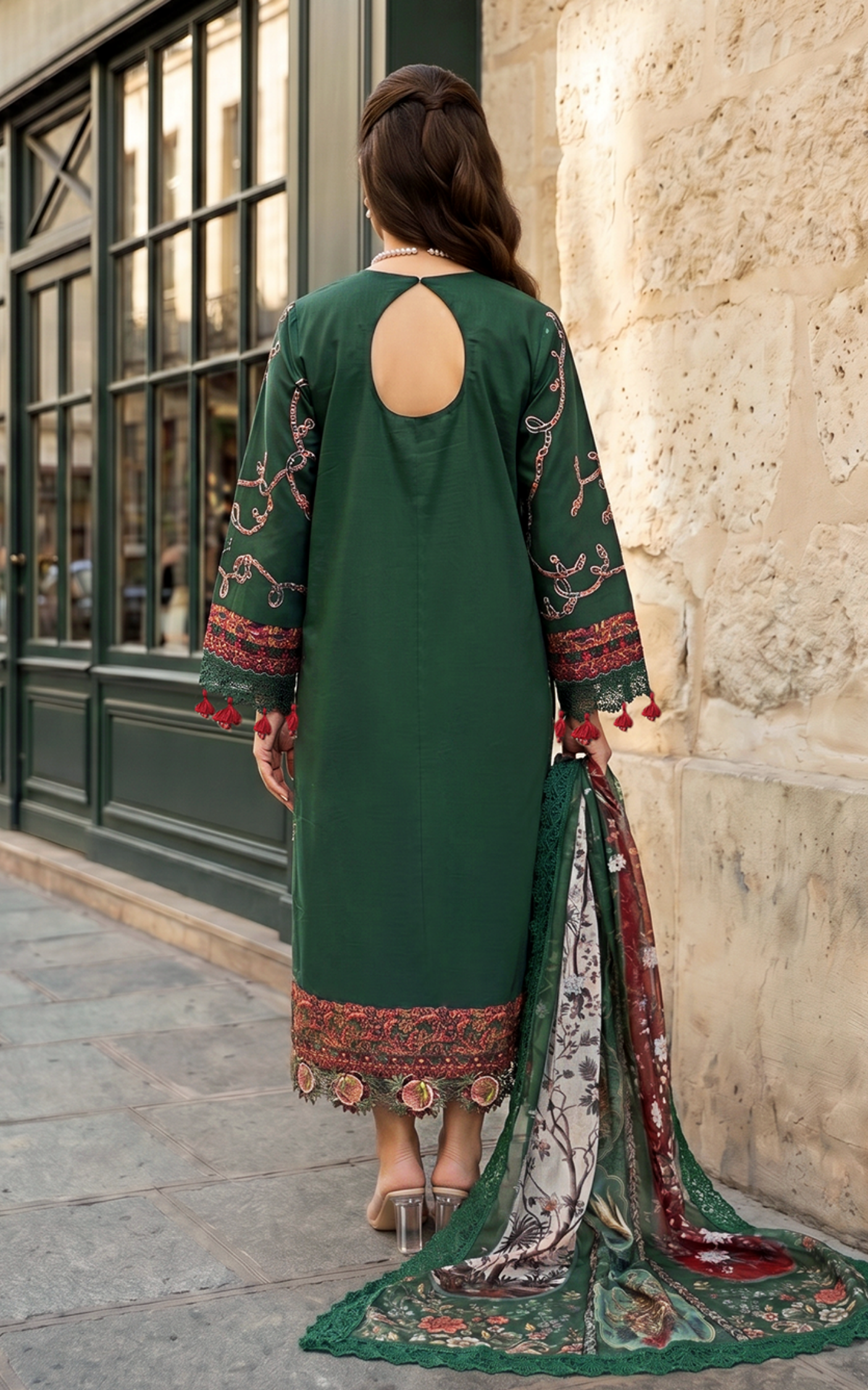 Asifa and Nabeel | Summer Lawn 26 | Green Majestic (SL26-01)
