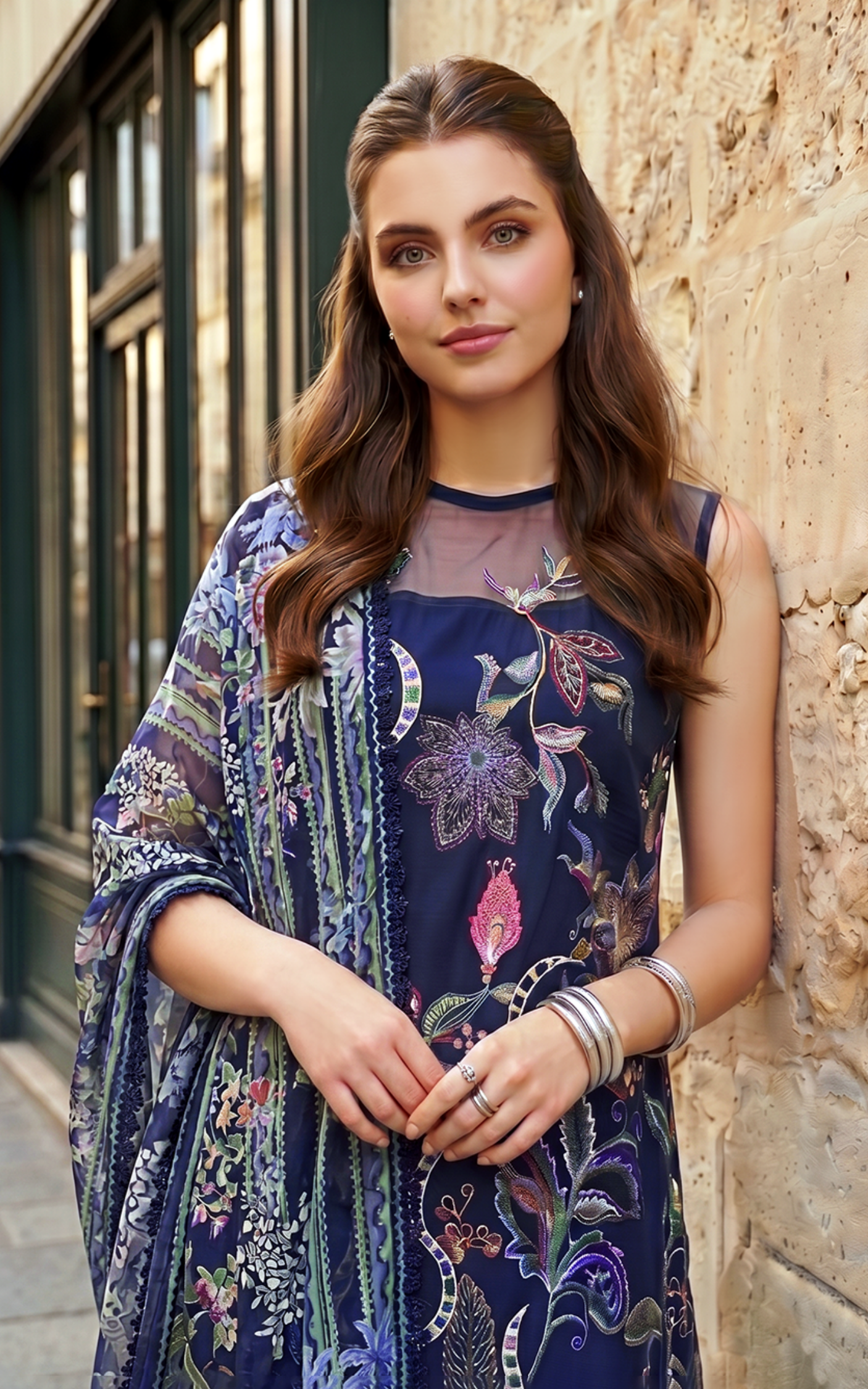 Asifa and Nabeel | Summer Lawn 26 | Scarlet Blue (SL26-04)