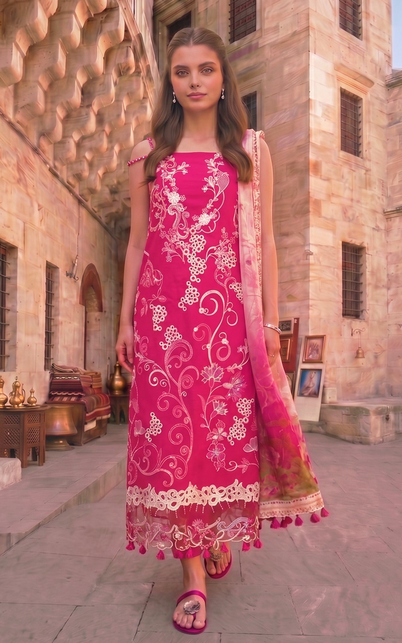 Asifa and Nabeel | Summer Lawn 26 | Fuchsia Allure (SL26-09)