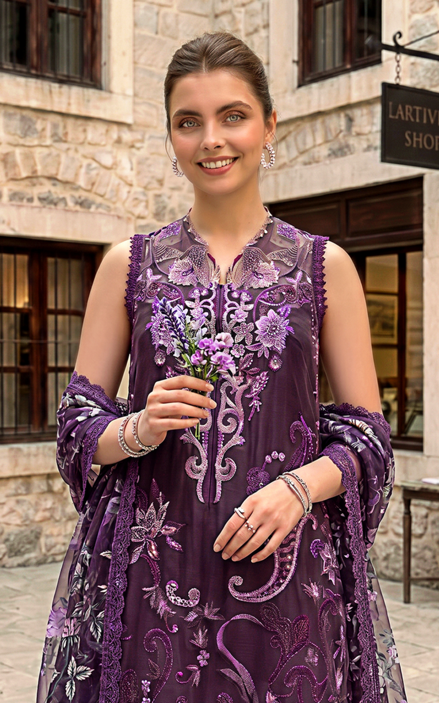 Asifa and Nabeel | Summer Lawn 26 | Plum Royale (SL26-10)