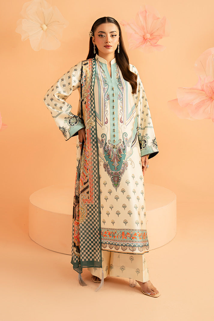 Imrozia Premium | Amelia Printed Silk | SP-150 Verdant Élan