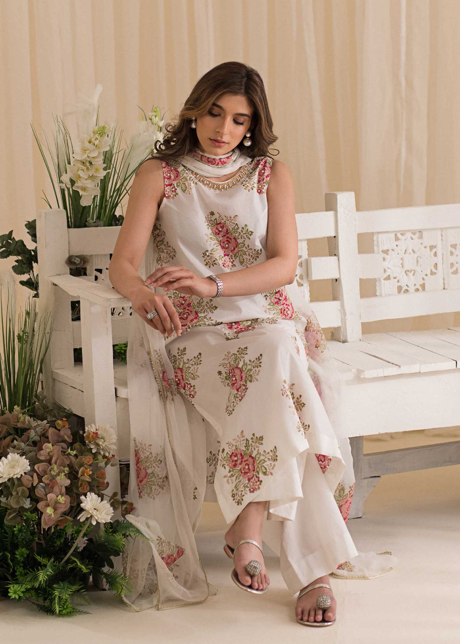 Sadaf Fawad Khan | Lyla Festive Pret | Tea Rose