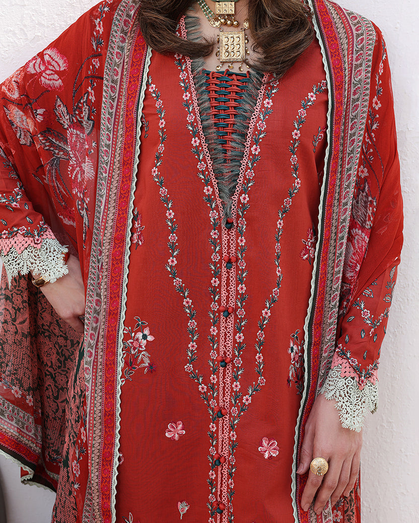 Roheenaz | Floral Reverie Luxury Lawn | Serene Bloom