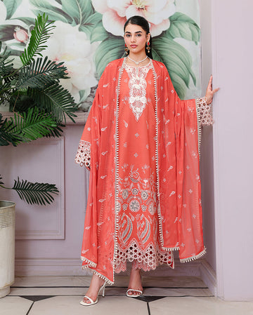 Roheenaz | Veil of Summer Chikankari | Soleil Blanc