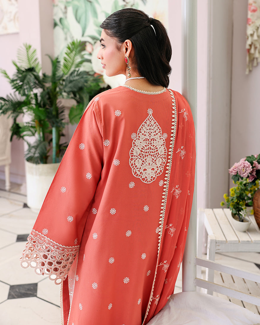 Roheenaz | Veil of Summer Chikankari | Soleil Blanc