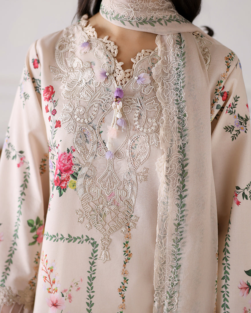 Roheenaz | Sunlit Tales Printed Embroidered Edit | Sunflare Petal