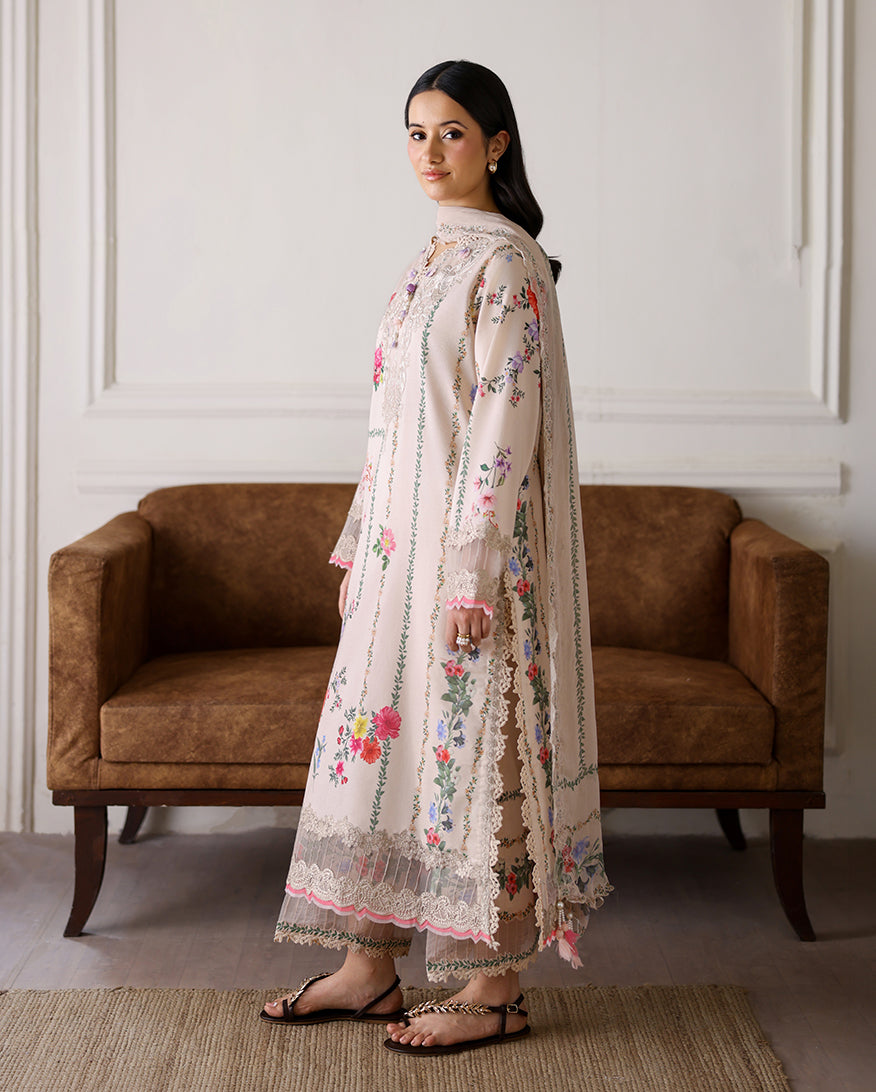 Roheenaz | Sunlit Tales Printed Embroidered Edit | Sunflare Petal