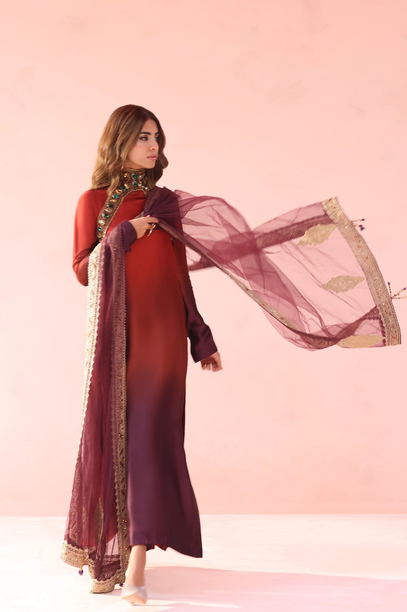 Musferah Saad | Eterna Formals | Sunset Ombre