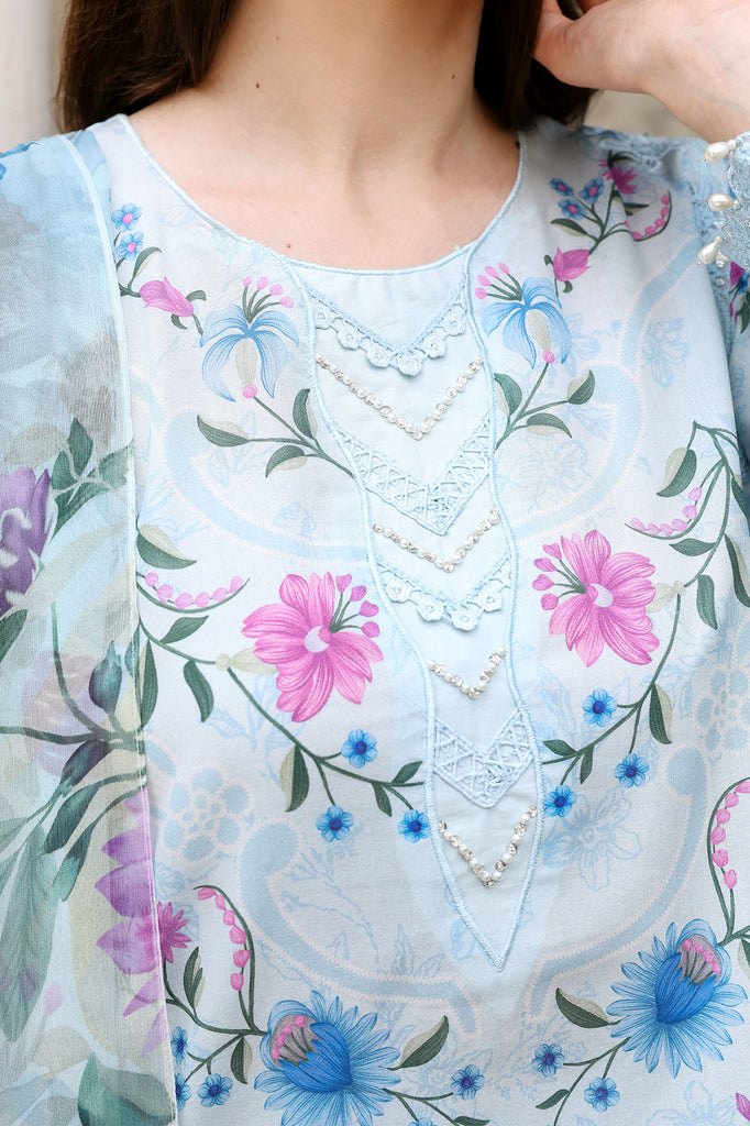 Cross Stitch | Eid Lawn Edit 26 | AQUA GLINT