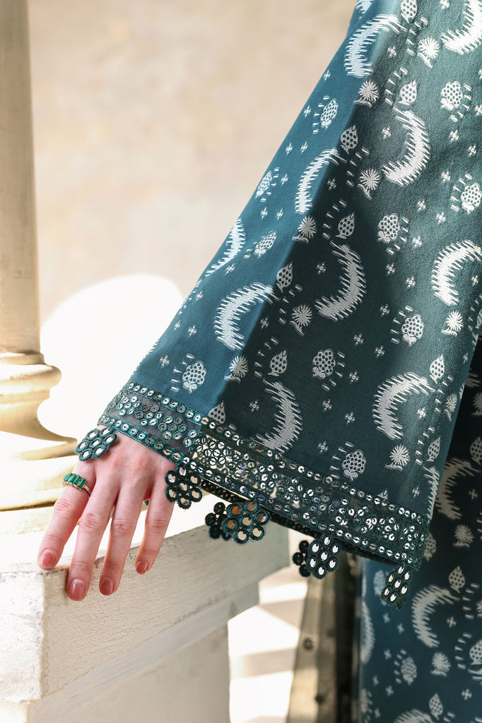 Cross Stitch | Eid Lawn Edit 26 |  TEAL SPRUCE