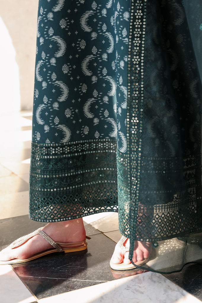 Cross Stitch | Eid Lawn Edit 26 |  TEAL SPRUCE
