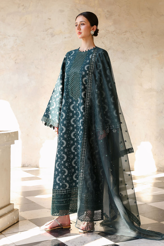 Cross Stitch | Eid Lawn Edit 26 |  TEAL SPRUCE