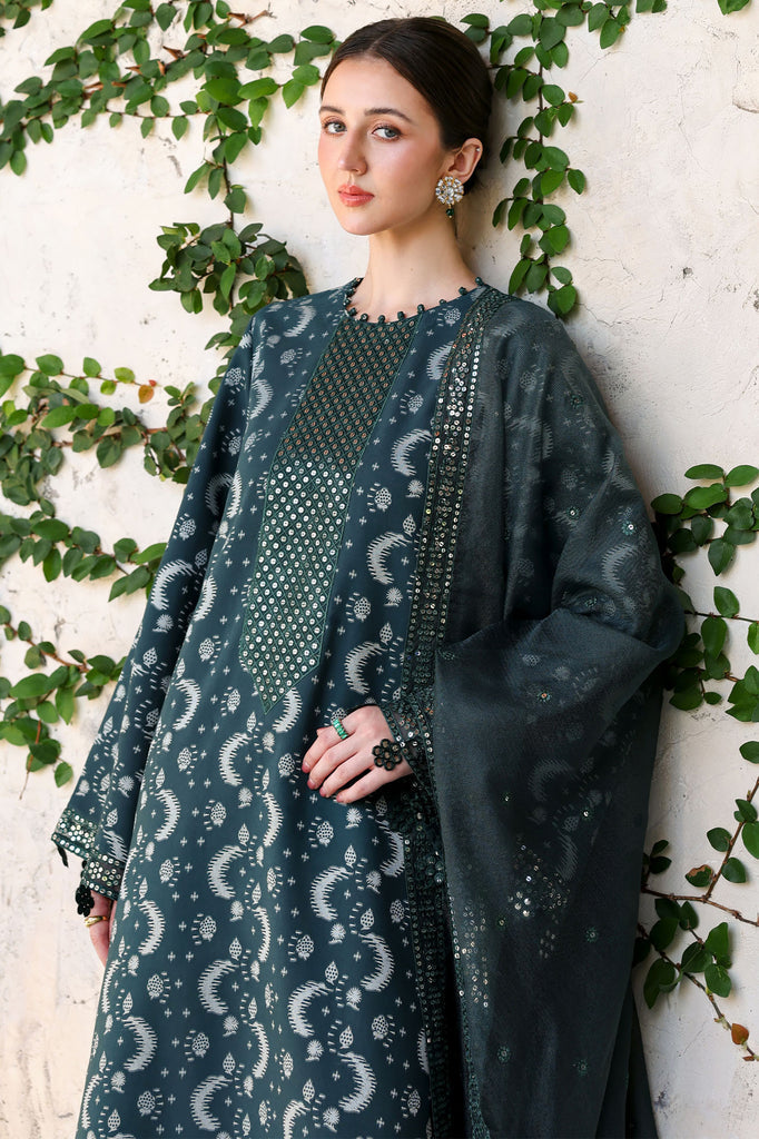 Cross Stitch | Eid Lawn Edit 26 |  TEAL SPRUCE