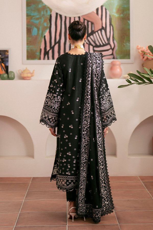 Saffron | Mystere Festive Lawn | Ebony