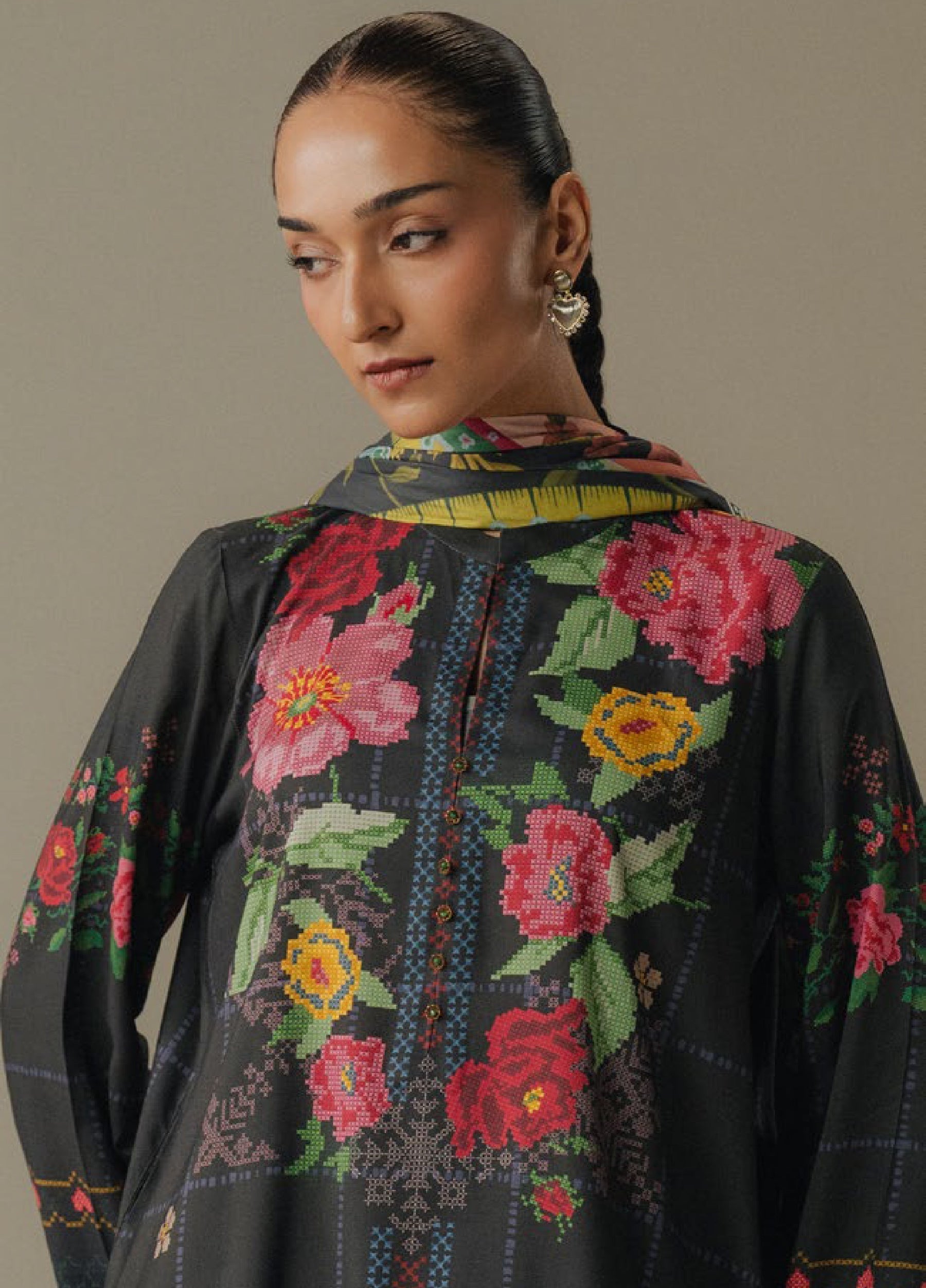 Zara Shahjahan | Coco Prints 25 | Olive Hour-5A
