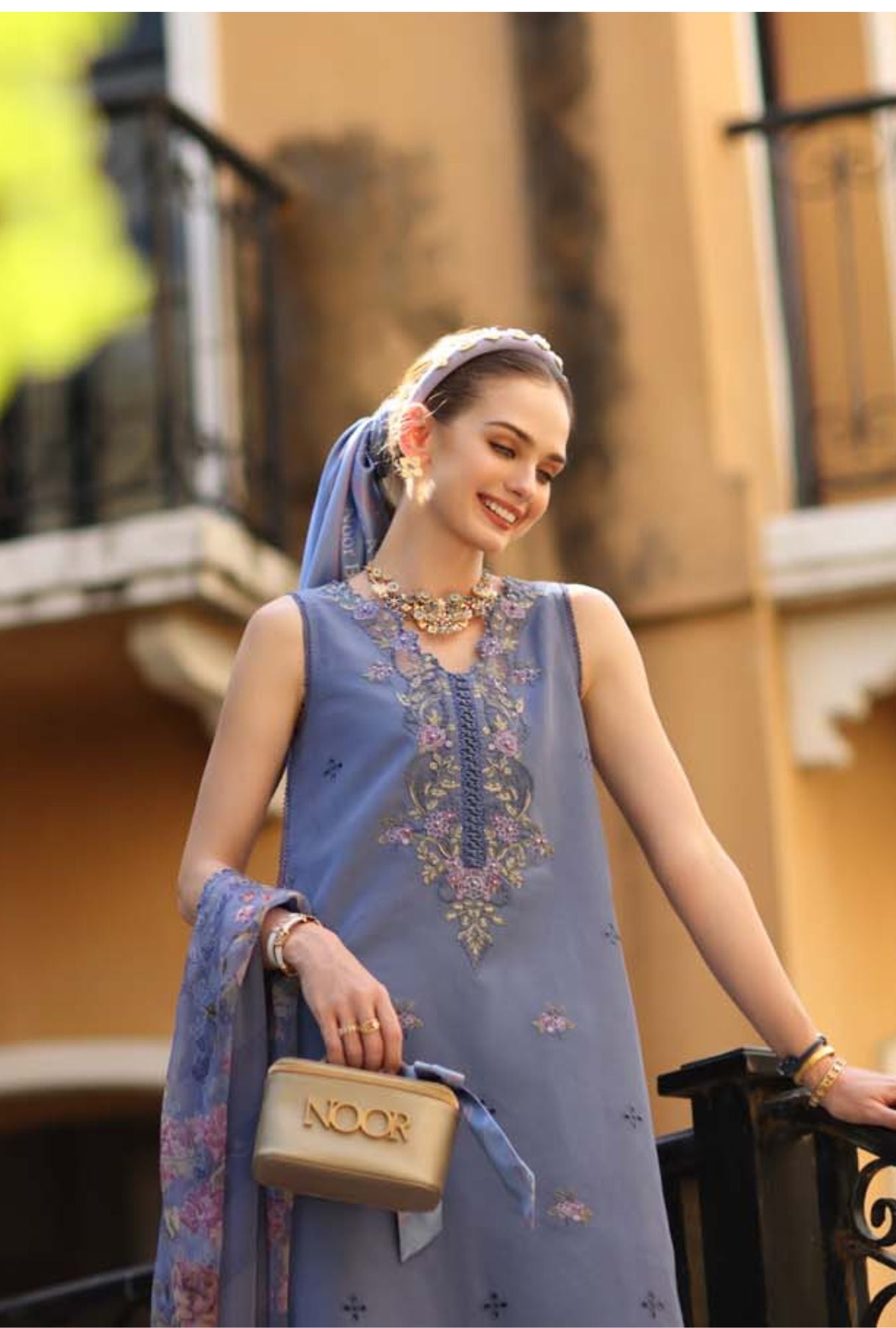 Noor by Saadia Asad | Eid Luxe Printkhaas 26 | D3 - B - Stormy Lilac