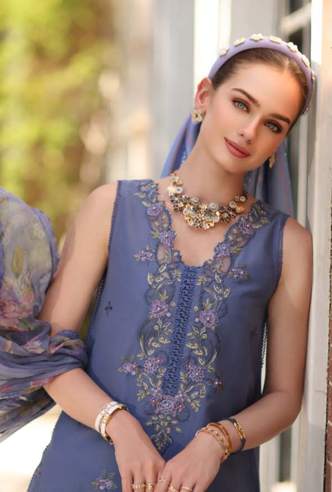 Noor by Saadia Asad | Eid Luxe Printkhaas 26 | D3 - B - Stormy Lilac