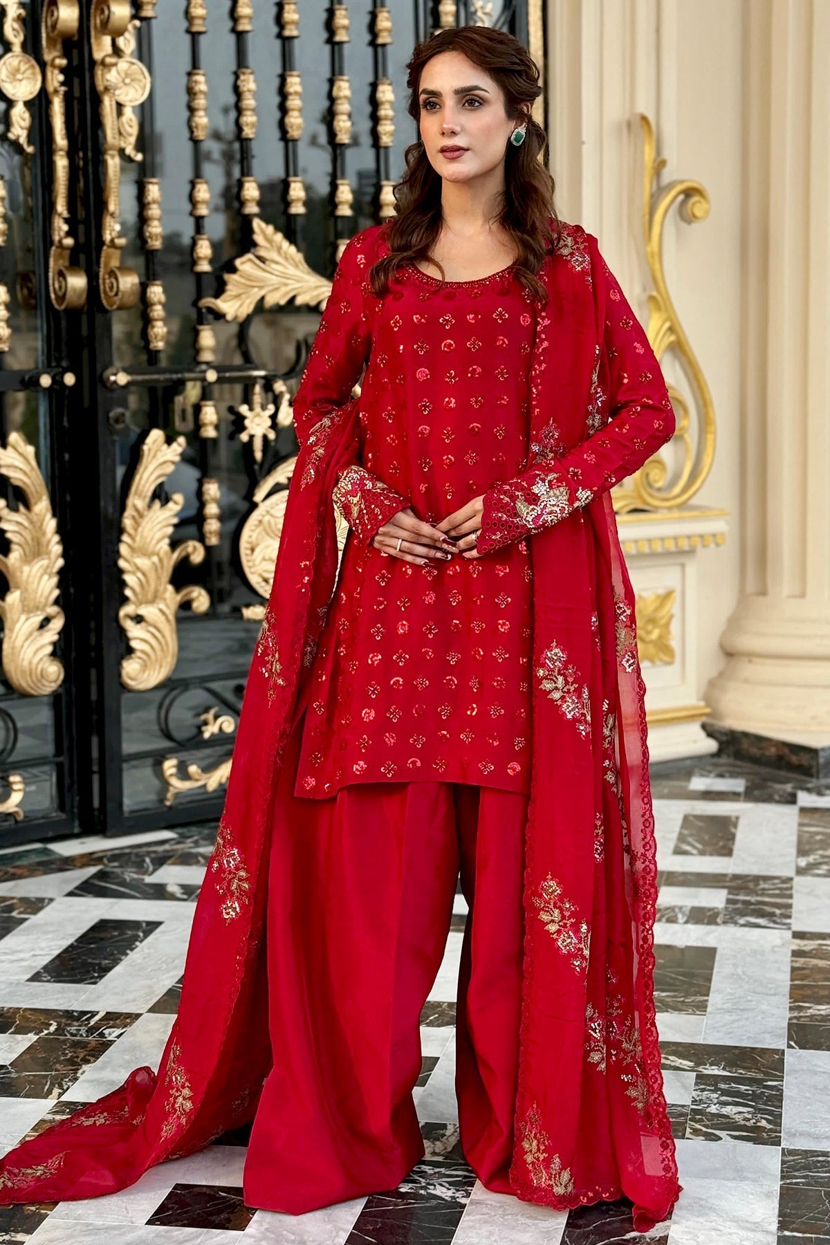 Mina Kashif | Loona Lawn 25 | Ruby