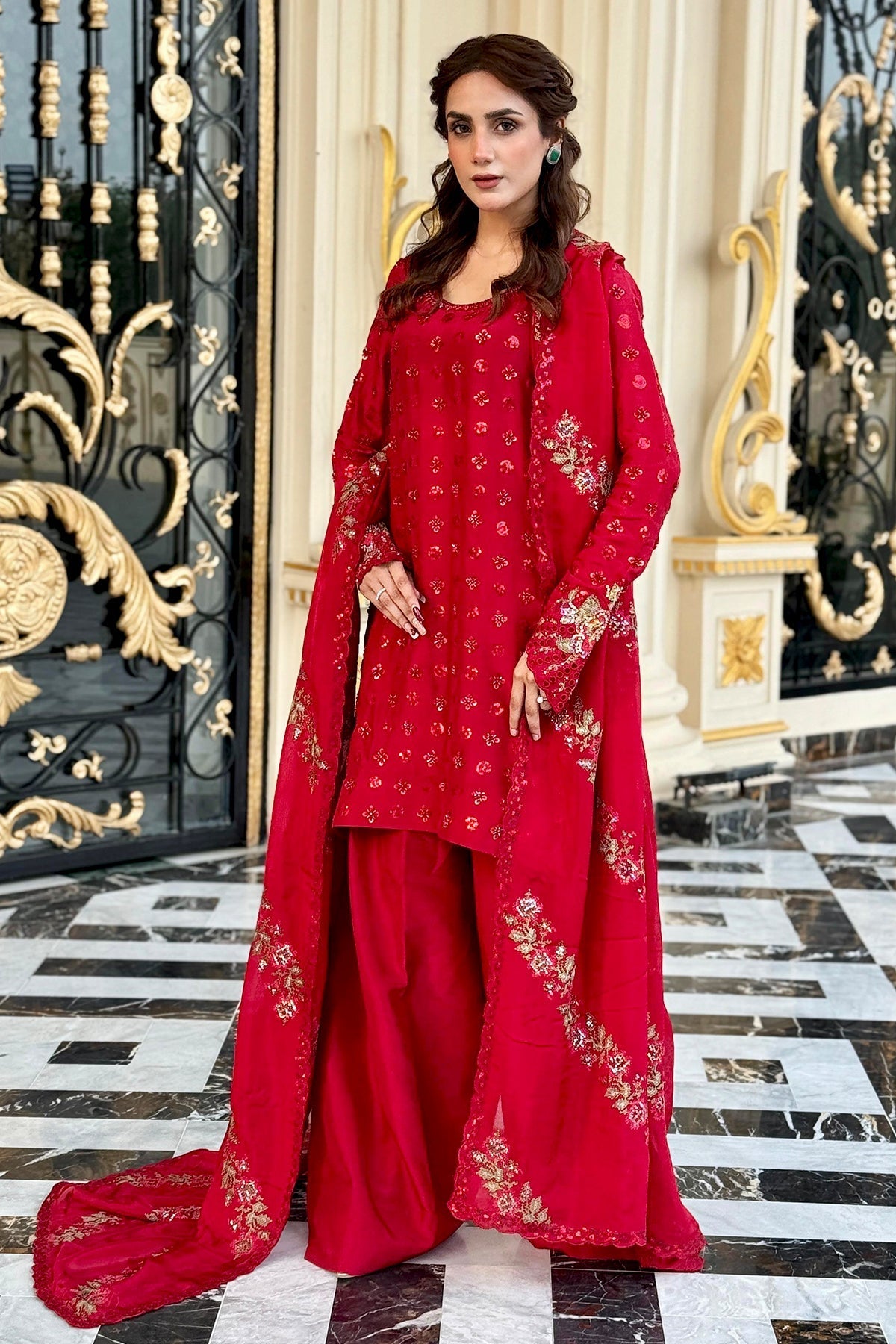 Mina Kashif | Loona Lawn 25 | Ruby