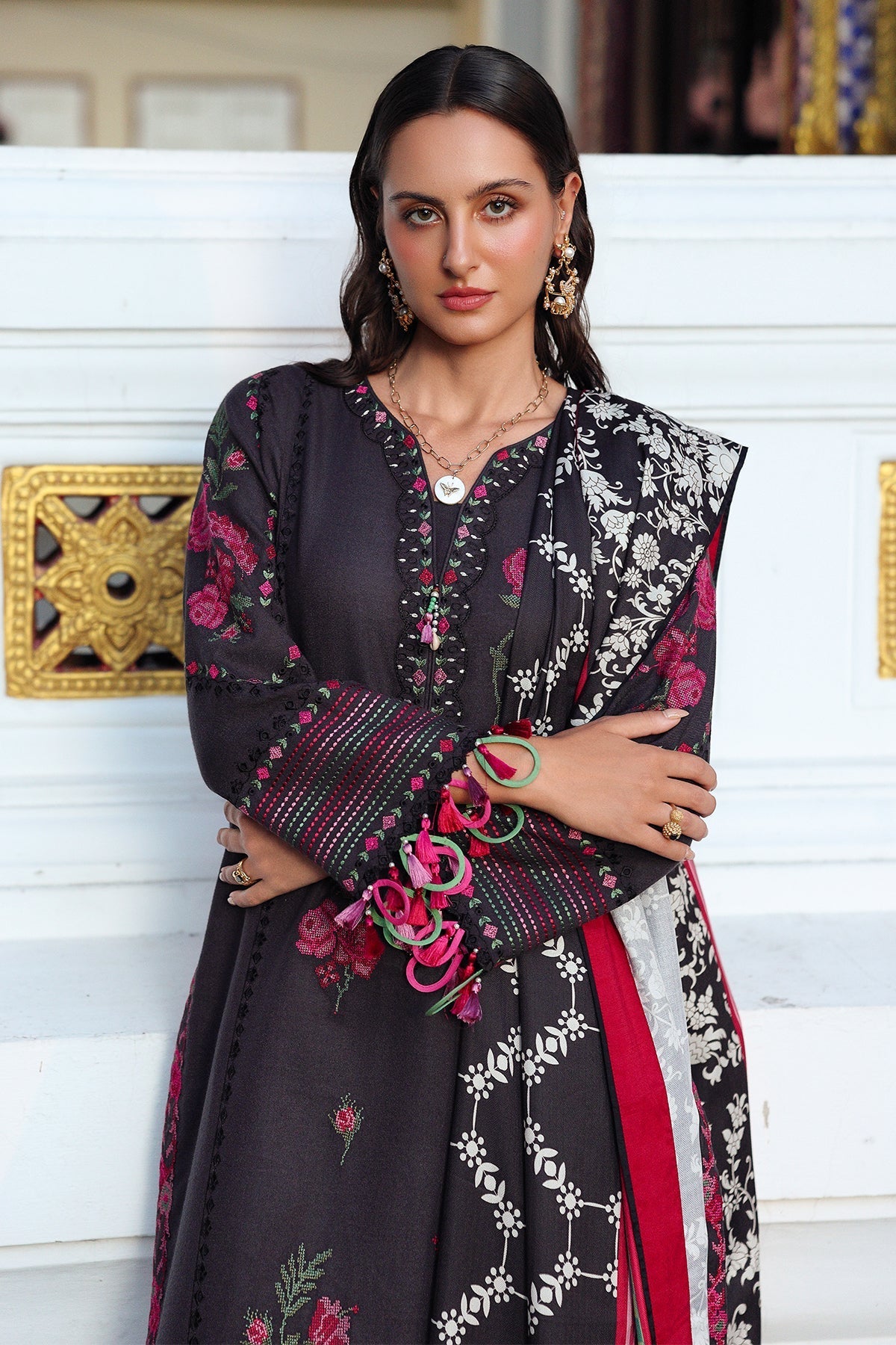 Charizma | Poshima Winters 25 | 3-pc Unstitched Wool Shawl Collection PSW5-05