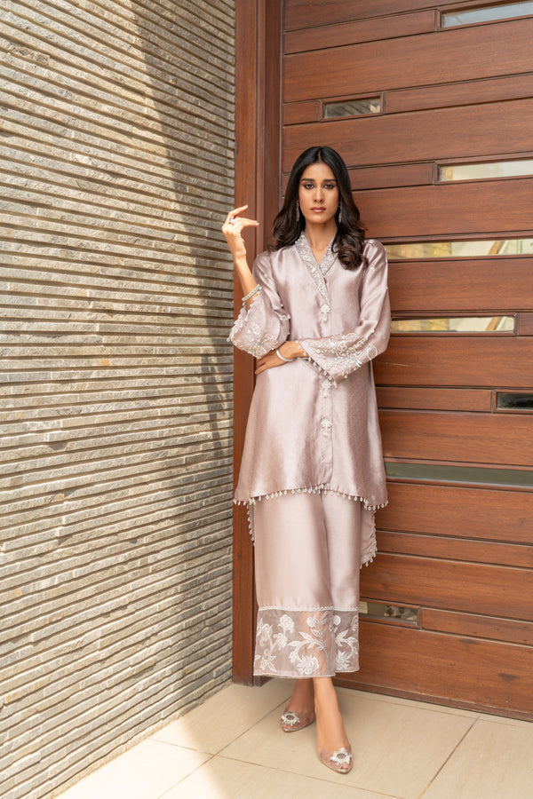 Wahaj M Khan | The Print Story | Lavender Sheesha Wrap