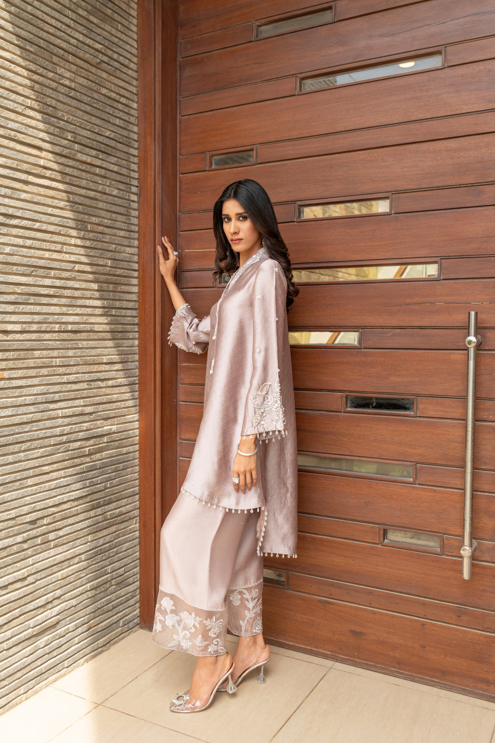 Wahaj M Khan | The Print Story | Lavender Sheesha Wrap