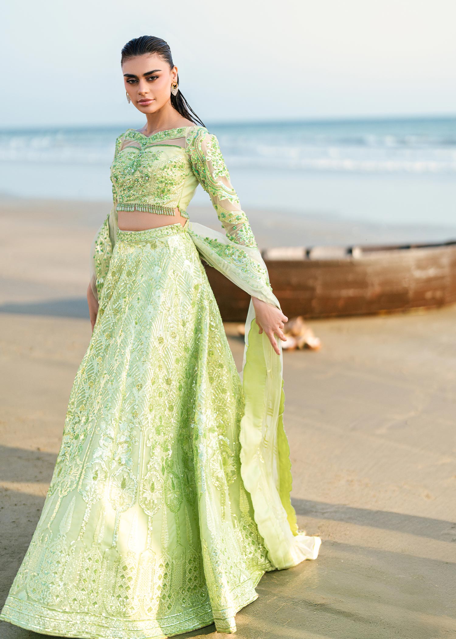 Waqas Shah | Amariage Luxury Formals | Mint Bloom