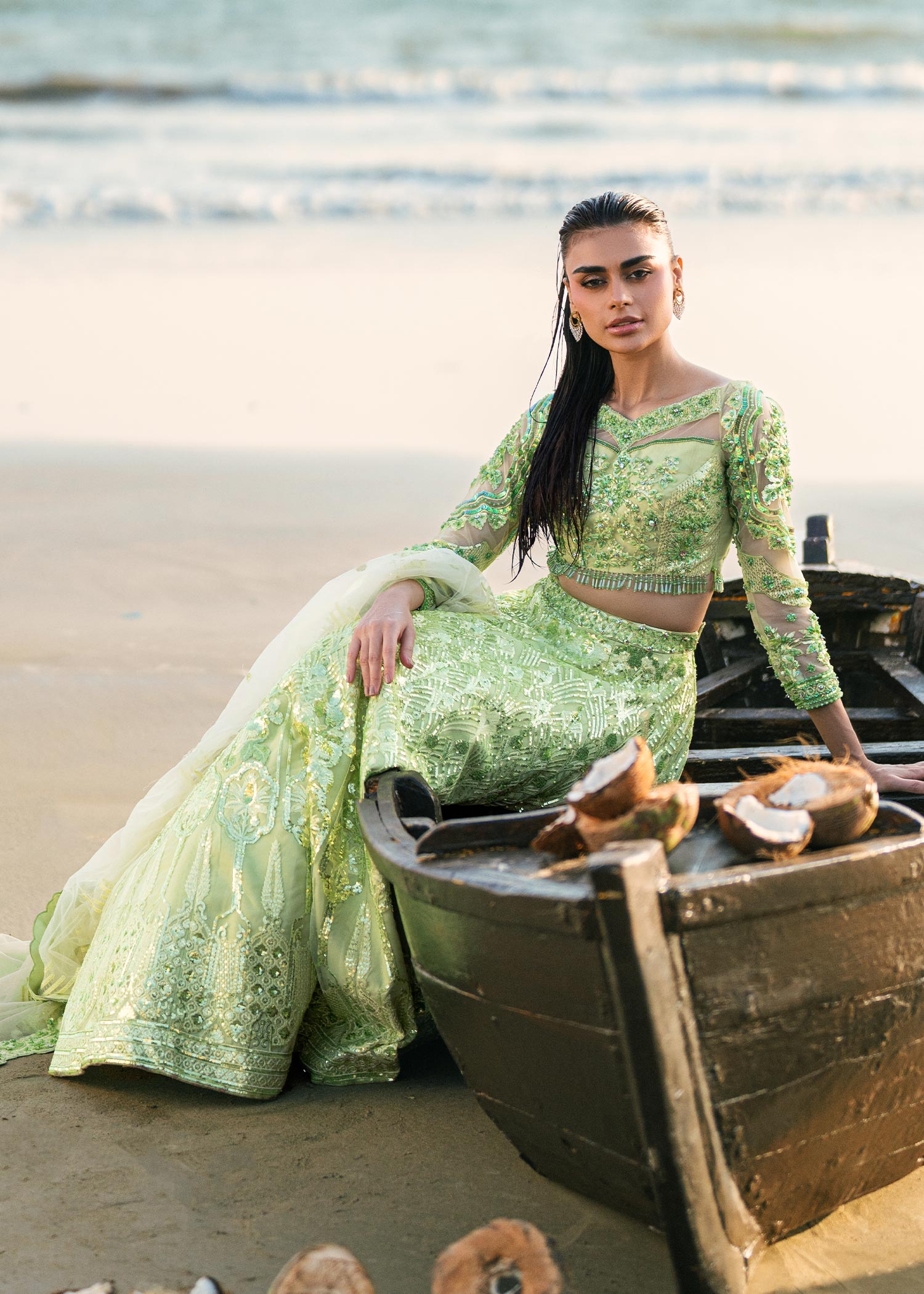 Waqas Shah | Amariage Luxury Formals | Mint Bloom