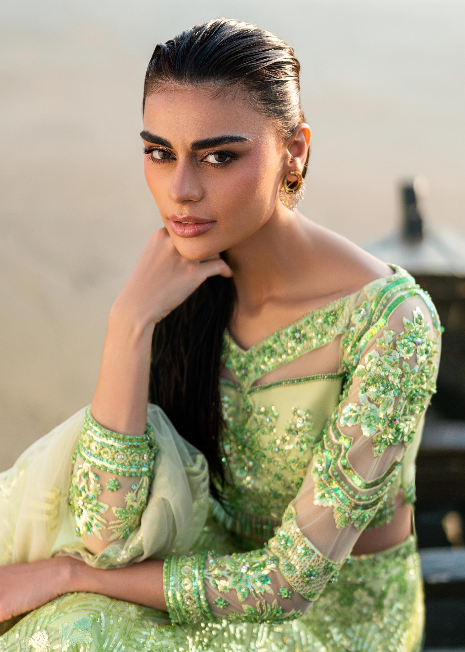 Waqas Shah | Amariage Luxury Formals | Mint Bloom