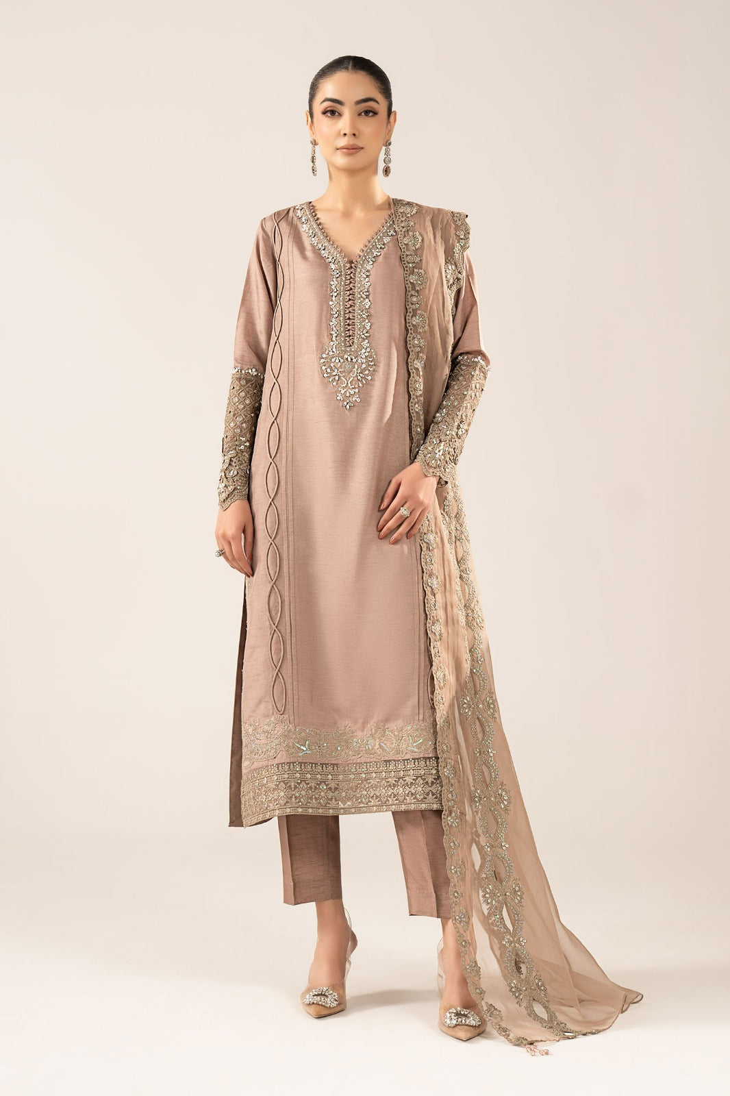 Maria B | Luxury Formals | SF-EF26-26-Coffee