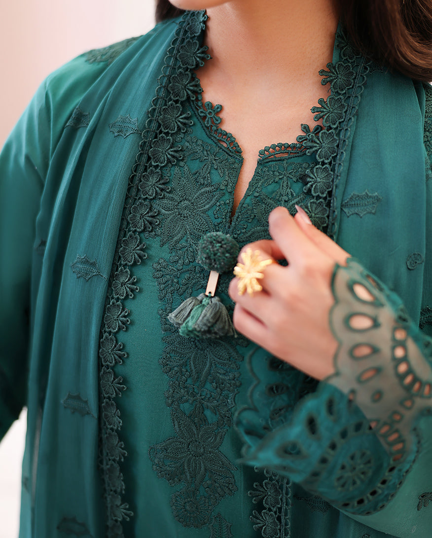 Roheenaz | Veil of Summer Chikankari | Whispered Veil
